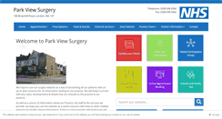 Desktop Screenshot of parkview-surgery.co.uk